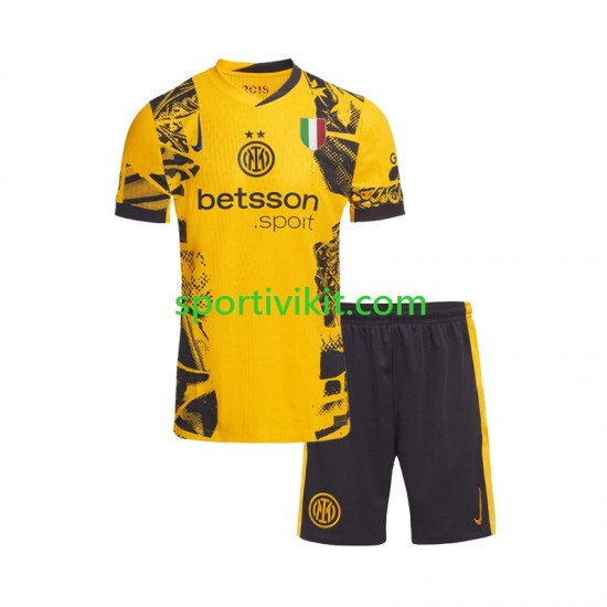 Completo da calcio Bambini Inter Milan Maglia Terza 2024-2025 Manica Corta