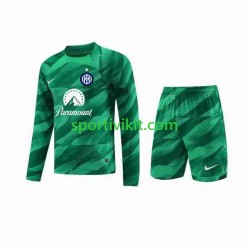 Completo da calcio Bambini Inter Milan Portiere Maglia Seconda 2023-2024 Manica Lunga