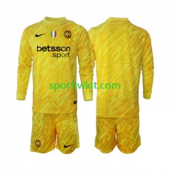 Completo da calcio Bambini Inter Milan Portiere Maglia Seconda 2024-2025 Manica Lunga