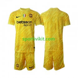Completo da calcio Bambini Inter Milan Portiere Maglia Seconda 2024-2025 Manica Corta
