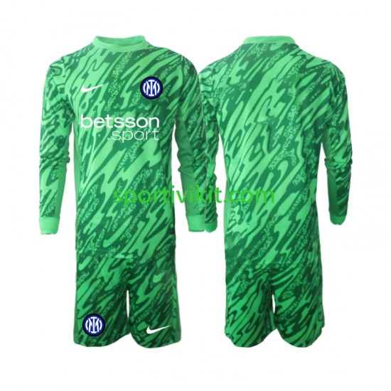 Completo da calcio Bambini Inter Milan Portiere Maglia Prima 2024-2025 Manica Lunga