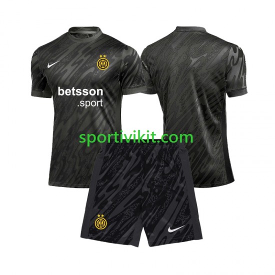 Completo da calcio Bambini Inter Milan Portiere Maglia Terza 2024-2025 Manica Corta