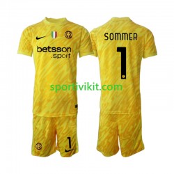 Completo da calcio Bambini Inter Milan Portiere Yann Sommer 1 Maglia Seconda 2024-2025 Manica Corta