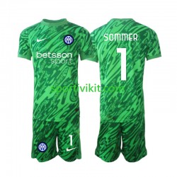 Completo da calcio Bambini Inter Milan Portiere Yann Sommer 1 Maglia Prima 2024-2025 Manica Corta