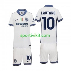 Completo da calcio Bambini Inter Milan Lautaro 10 Maglia Seconda 2024-2025 Manica Corta