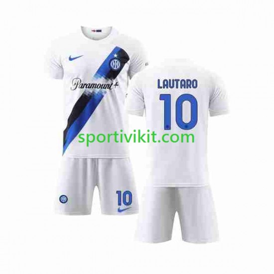 Completo da calcio Bambini Inter Milan Lautaro Martinez 10 Maglia Seconda 2023-2024 Manica Corta Completo da calcio Bambini Inter Milan Lautaro Martinez 10 Maglia Seconda 2023-2024 Manica Corta