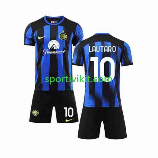 Completo da calcio Bambini Inter Milan Lautaro Martinez 10 Maglia Prima 2023-2024 Manica Corta Completo da calcio Bambini Inter Milan Lautaro Martinez 10 Maglia Prima 2023-2024 Manica Corta