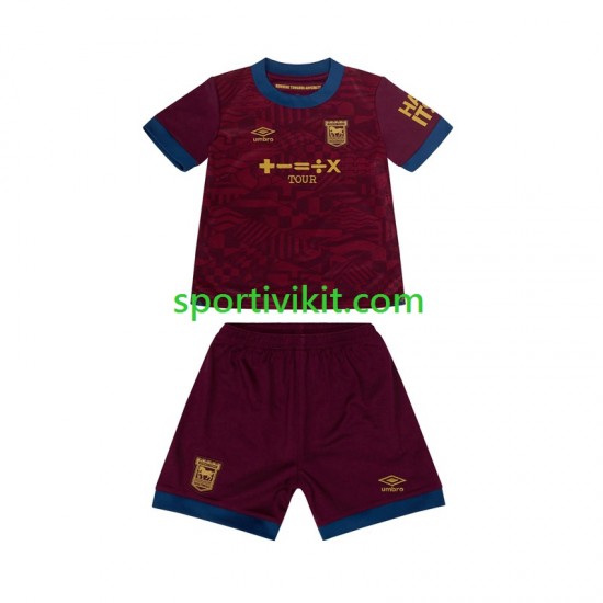 Completo da calcio Bambini Ipswich Town Maglia Seconda 2024-2025 Manica Corta Completo da calcio Bambini Ipswich Town Maglia Seconda 2024-2025 Manica Corta