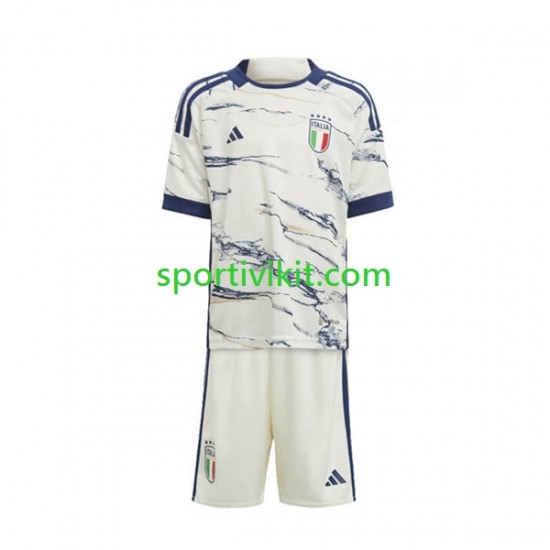 Completo da calcio Bambini Italia 2023 Maglia Seconda Manica Corta Completo da calcio Bambini Italia 2023 Maglia Seconda Manica Corta