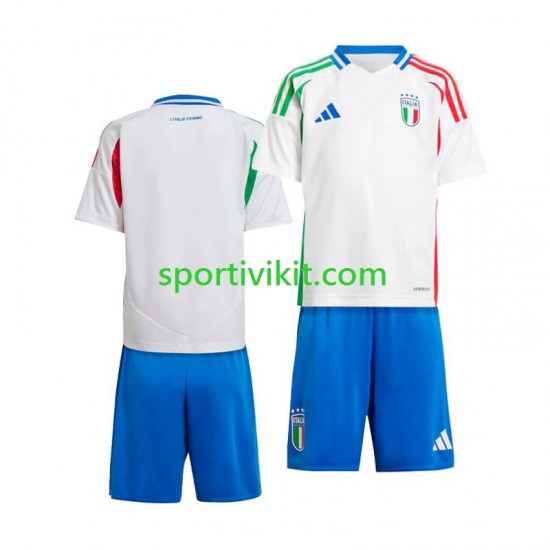 Completo da calcio Bambini Italia Maglia Seconda Euro 2024 Manica Corta Completo da calcio Bambini Italia Maglia Seconda Euro 2024 Manica Corta
