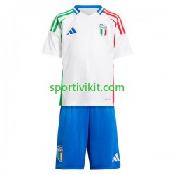 Completo da calcio Bambini Italia Maglia Seconda Euro 2024 Manica Corta