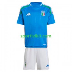 Completo da calcio Bambini Italia Maglia Prima Euro 2024 Manica Corta