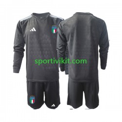 Completo da calcio Bambini Italia Portiere 2023 Maglia Seconda Manica Lunga