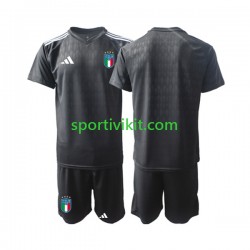 Completo da calcio Bambini Italia Portiere 2023 Maglia Seconda Manica Corta