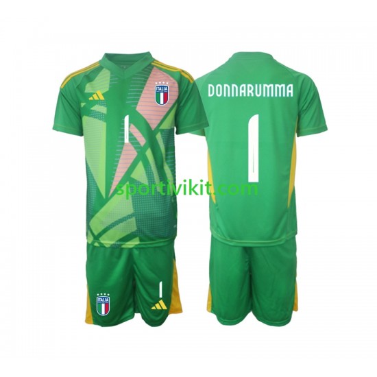Completo da calcio Bambini Italia Portiere Donnarumma 1 Maglia Seconda Euro 2024 Manica Corta Completo da calcio Bambini Italia Portiere Donnarumma 1 Maglia Seconda Euro 2024 Manica Corta