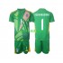 Completo da calcio Bambini Italia Portiere Donnarumma 1 Maglia Seconda Euro 2024 Manica Corta