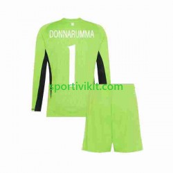 Completo da calcio Bambini Italia Portiere Donnarumma 1 2023 Maglia Prima Manica Lunga