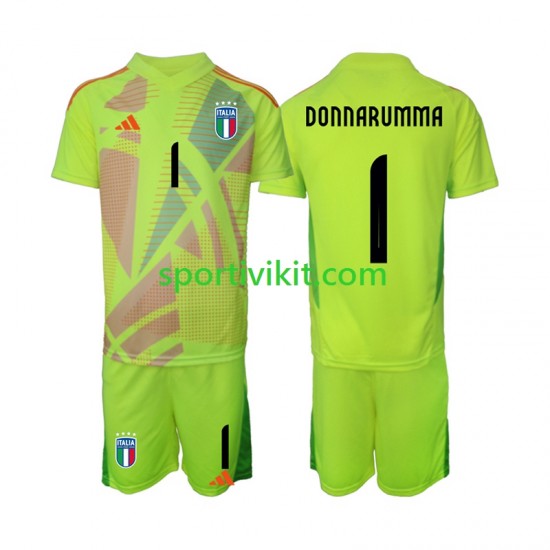 Completo da calcio Bambini Italia Portiere Donnarumma 1 Maglia Prima Euro 2024 Manica Corta Completo da calcio Bambini Italia Portiere Donnarumma 1 Maglia Prima Euro 2024 Manica Corta