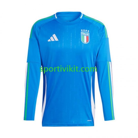 Italia Uomo Maglia Prima Euro 2024 Manica Lunga