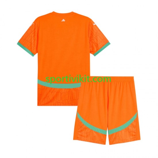Completo da calcio Bambini Costa d'Avorio Maglia Prima 2025 Manica Corta