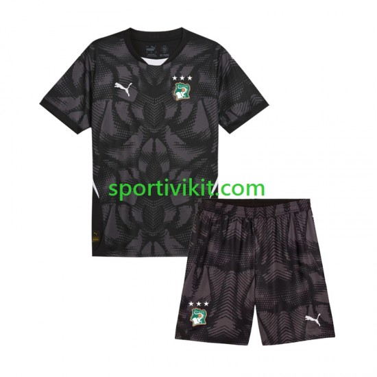 Completo da calcio Bambini Costa d'Avorio Portiere Maglia Prima 2025 Manica Corta Completo da calcio Bambini Costa d'Avorio Portiere Maglia Prima 2025 Manica Corta