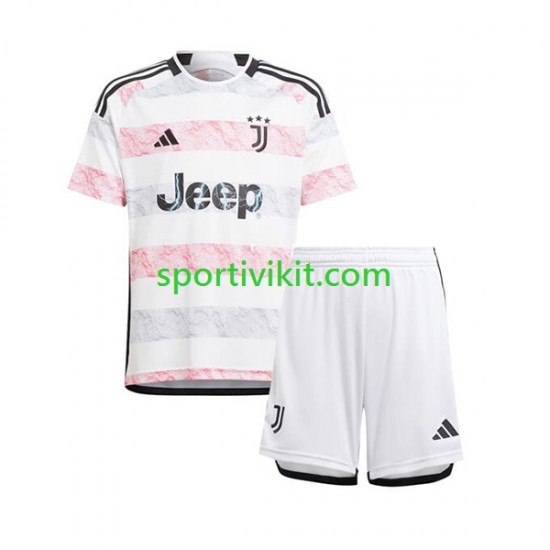 Completo da calcio Bambini Juventus Maglia Seconda 2023-2024 Manica Corta Completo da calcio Bambini Juventus Maglia Seconda 2023-2024 Manica Corta
