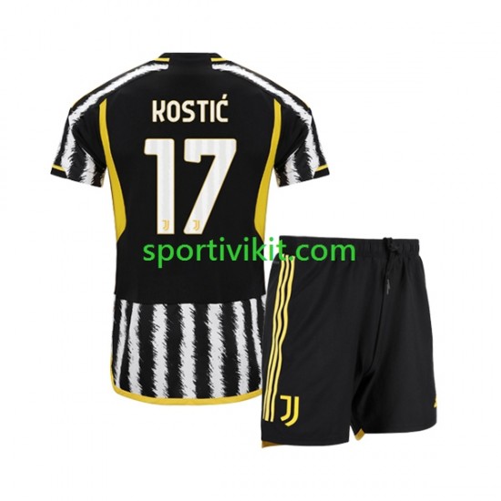 Completo da calcio Bambini Juventus Filip Kostic 17 Maglia Prima 2023-2024 Manica Corta