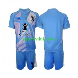 Completo da calcio Bambini Juventus Portiere Blu Maglia Prima 2024-2025 Manica Corta