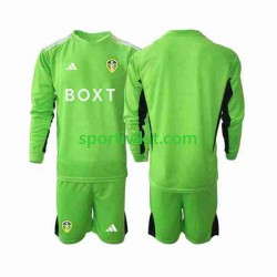 Completo da calcio Bambini Leeds United Portiere Maglia Prima 2023-2024 Manica Lunga