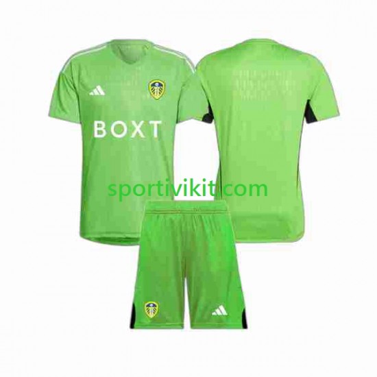 Completo da calcio Bambini Leeds United Portiere Maglia Prima 2023-2024 Manica Corta