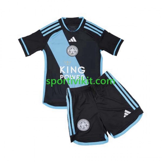 Completo da calcio Bambini Leicester City Maglia Seconda 2023-2024 Manica Corta Completo da calcio Bambini Leicester City Maglia Seconda 2023-2024 Manica Corta