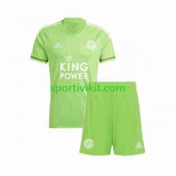 Completo da calcio Bambini Leicester City Portiere Maglia Seconda 2023-2024 Manica Corta