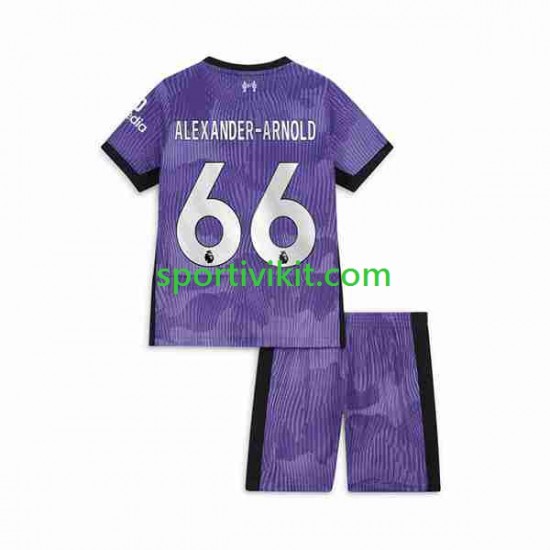 Completo da calcio Bambini Liverpool Alexander-Arnold 66 Maglia Terza 2023-2024 Manica Corta Completo da calcio Bambini Liverpool Alexander-Arnold 66 Maglia Terza 2023-2024 Manica Corta