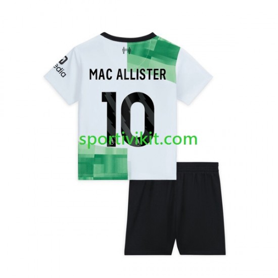 Completo da calcio Bambini Liverpool Alexis Mac Allister 10 Maglia Seconda 2023-2024 Manica Corta Completo da calcio Bambini Liverpool Alexis Mac Allister 10 Maglia Seconda 2023-2024 Manica Corta