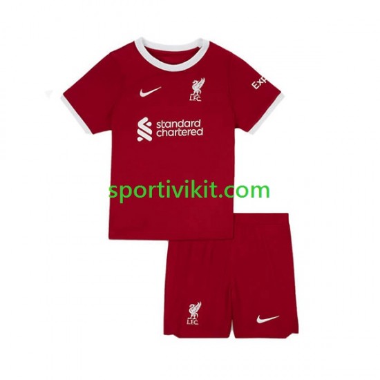 Completo da calcio Bambini Liverpool Maglia Prima 2023-2024 Manica Corta Completo da calcio Bambini Liverpool Maglia Prima 2023-2024 Manica Corta