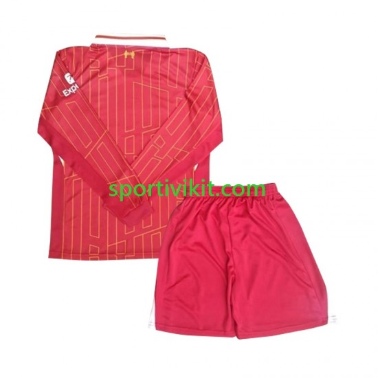 Completo da calcio Bambini Liverpool Maglia Prima 2024-2025 Manica Lunga