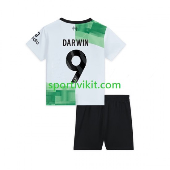 Completo da calcio Bambini Liverpool Darwin Nunez 9 Maglia Seconda 2023-2024 Manica Corta Completo da calcio Bambini Liverpool Darwin Nunez 9 Maglia Seconda 2023-2024 Manica Corta