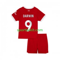 Completo da calcio Bambini Liverpool Darwin Nunez 9 Maglia Prima 2023-2024 Manica Corta