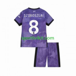 Completo da calcio Bambini Liverpool Dominik Szoboszlai 8 2023 Maglia Terza Manica Corta