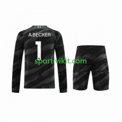 Completo da calcio Bambini Liverpool Portiere A.Becker 1 Maglia Seconda 2023-2024 Manica Lunga