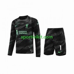 Completo da calcio Bambini Liverpool Portiere A.Becker 1 Maglia Seconda 2023-2024 Manica Lunga