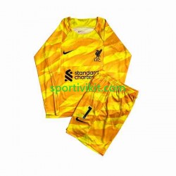 Completo da calcio Bambini Liverpool Portiere A.Becker 1 Maglia Terza 2023-2024 Manica Lunga