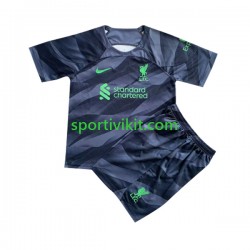 Completo da calcio Bambini Liverpool Portiere Maglia Seconda 2023-2024 Manica Corta