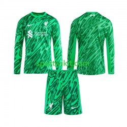 Completo da calcio Bambini Liverpool Portiere Maglia Seconda 2024-2025 Manica Lunga