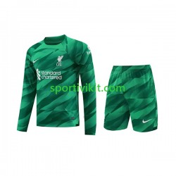 Completo da calcio Bambini Liverpool Portiere Maglia Prima 2023-2024 Manica Lunga
