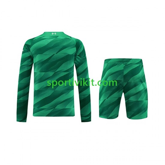 Completo da calcio Bambini Liverpool Portiere Maglia Prima 2023-2024 Manica Lunga