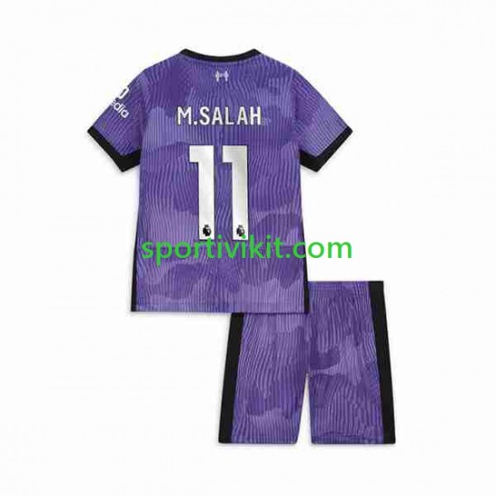 Completo da calcio Bambini Liverpool M.Salah 11 Maglia Terza 2023-2024 Manica Corta