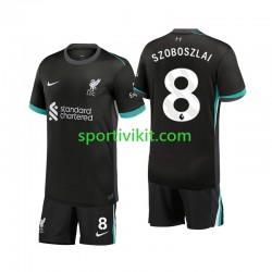 Completo da calcio Bambini Liverpool Szoboszlai 8 Maglia Seconda 2024-2025 Manica Corta