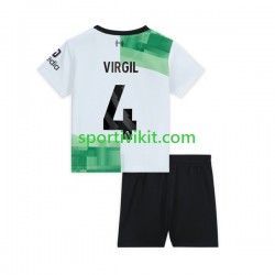 Completo da calcio Bambini Liverpool Virgil van Dijk 4 Maglia Seconda 2023-2024 Manica Corta