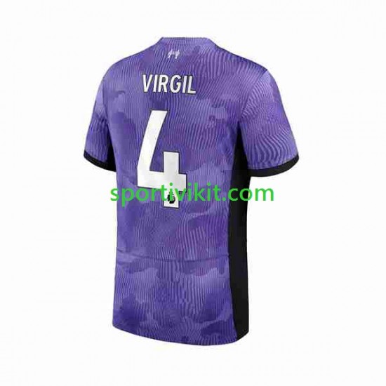 Liverpool Virgil van Dijk 4 Uomo Maglia Terza 2023-2024 Manica Corta Liverpool Virgil van Dijk 4 Uomo Maglia Terza 2023-2024 Manica Corta
